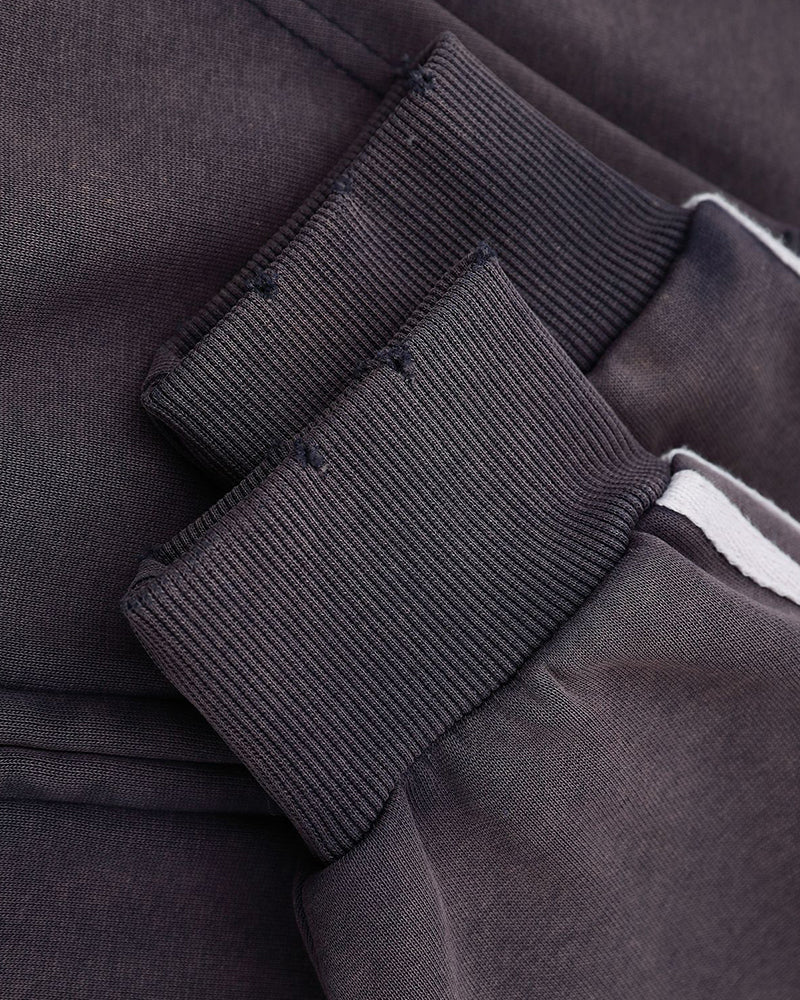 Distressed Star Hooded Sweatshirt Jacket