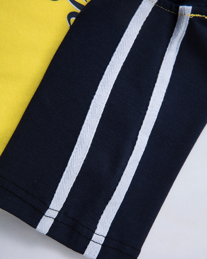 Retro print short sleeves