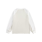 Retro patchwork round neck long sleeves