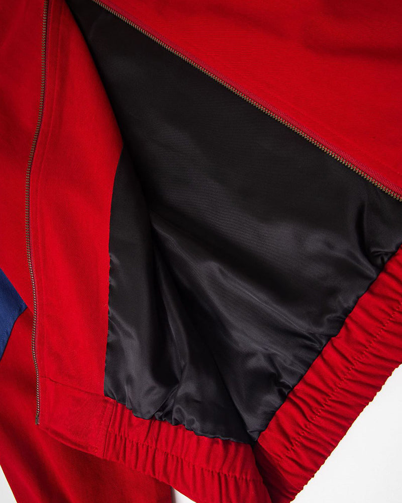 레트로 자수 패치워크 재킷