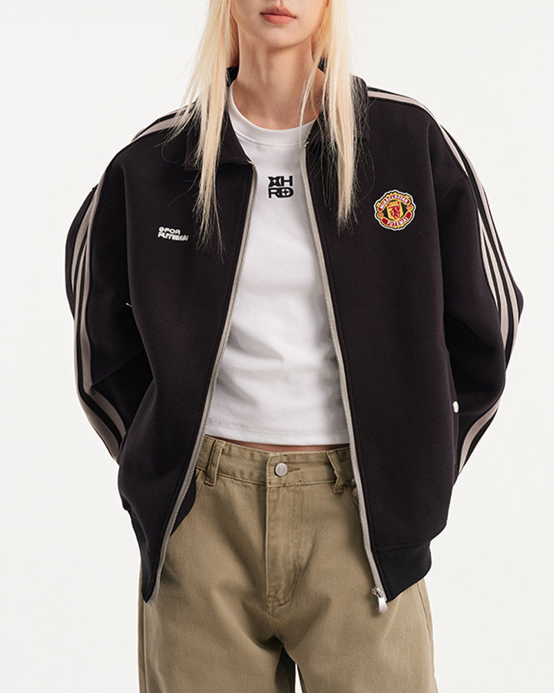 Striped three-stripe jacket