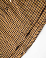 Embroidered plaid long-sleeved shirt