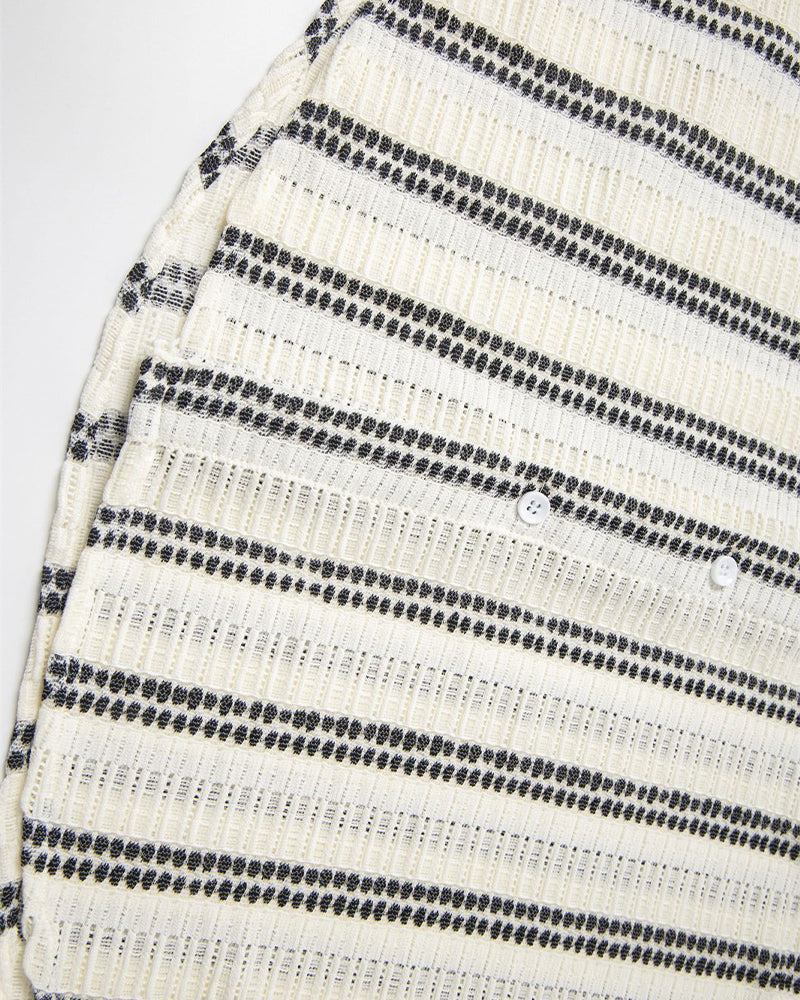 Striped Tie Short Sleeve Shirt