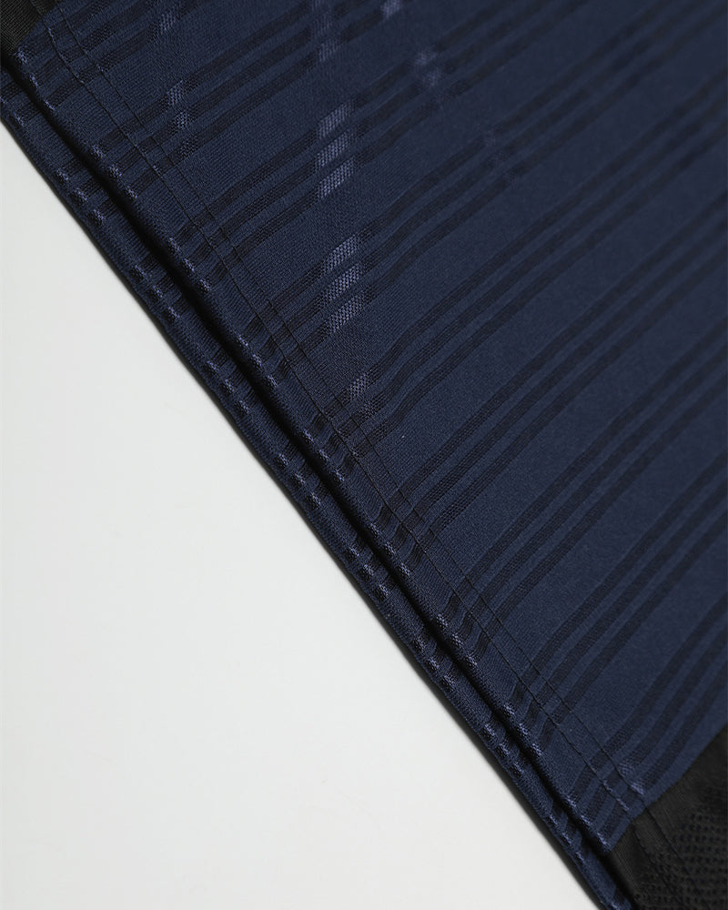 레트로 콘트라스트 반소매