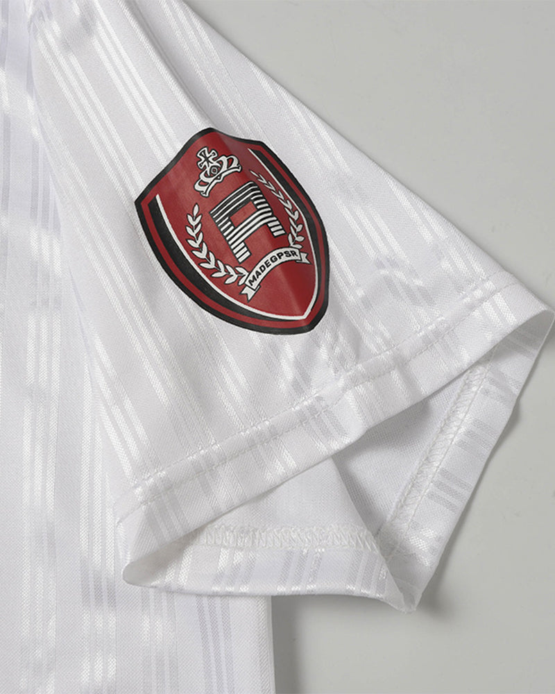 레트로 콘트라스트 캐주얼 반팔