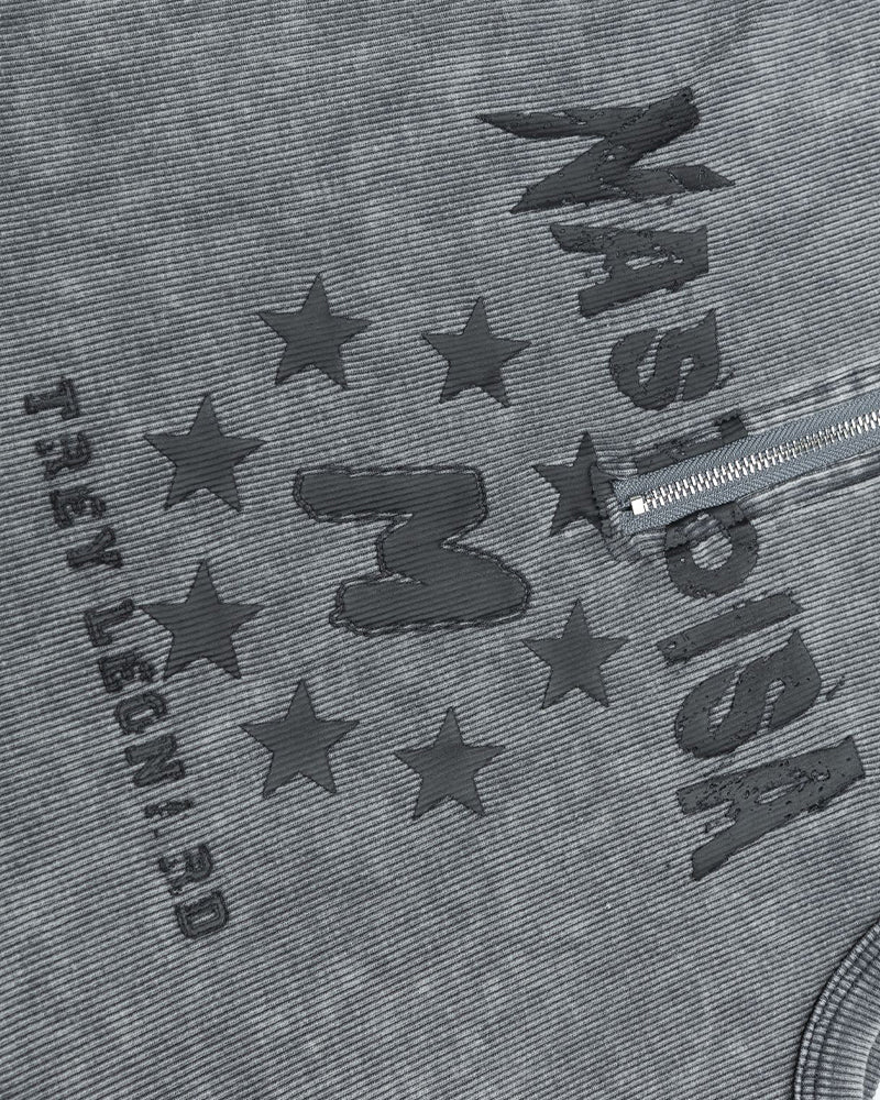 Distressed printed vest (women's)