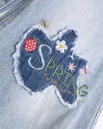 Washed straight jeans