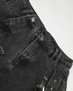 Distressed ripped shorts