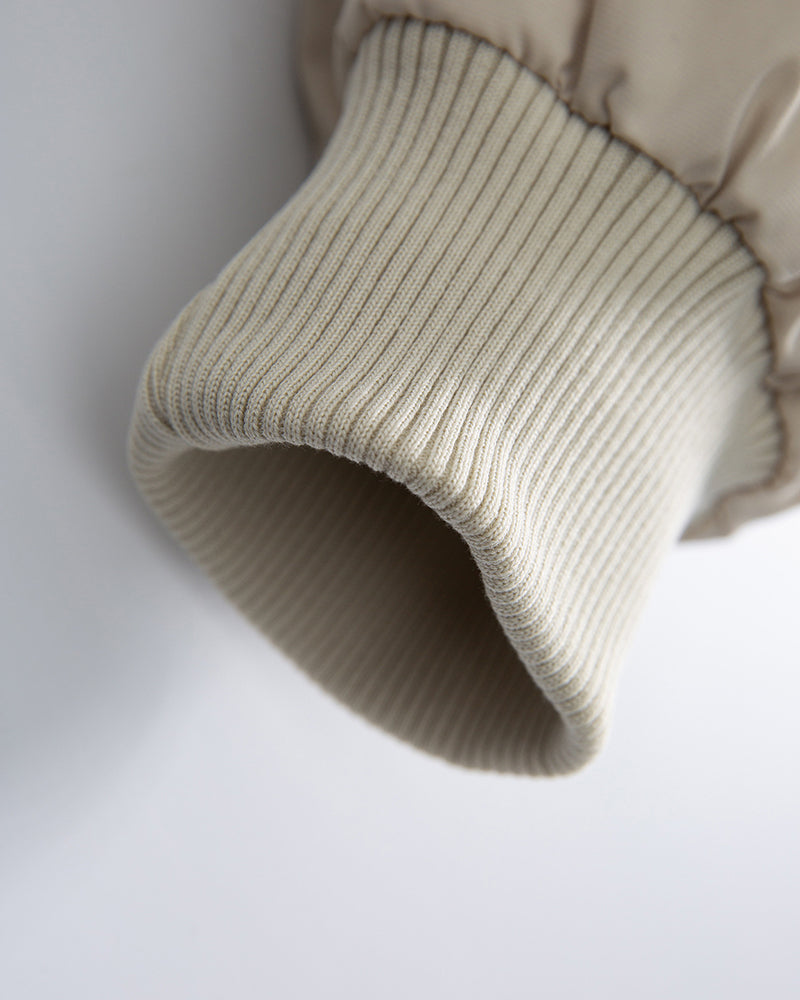 Color-blocked cotton-padded jacket