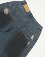 做舊直筒牛仔褲