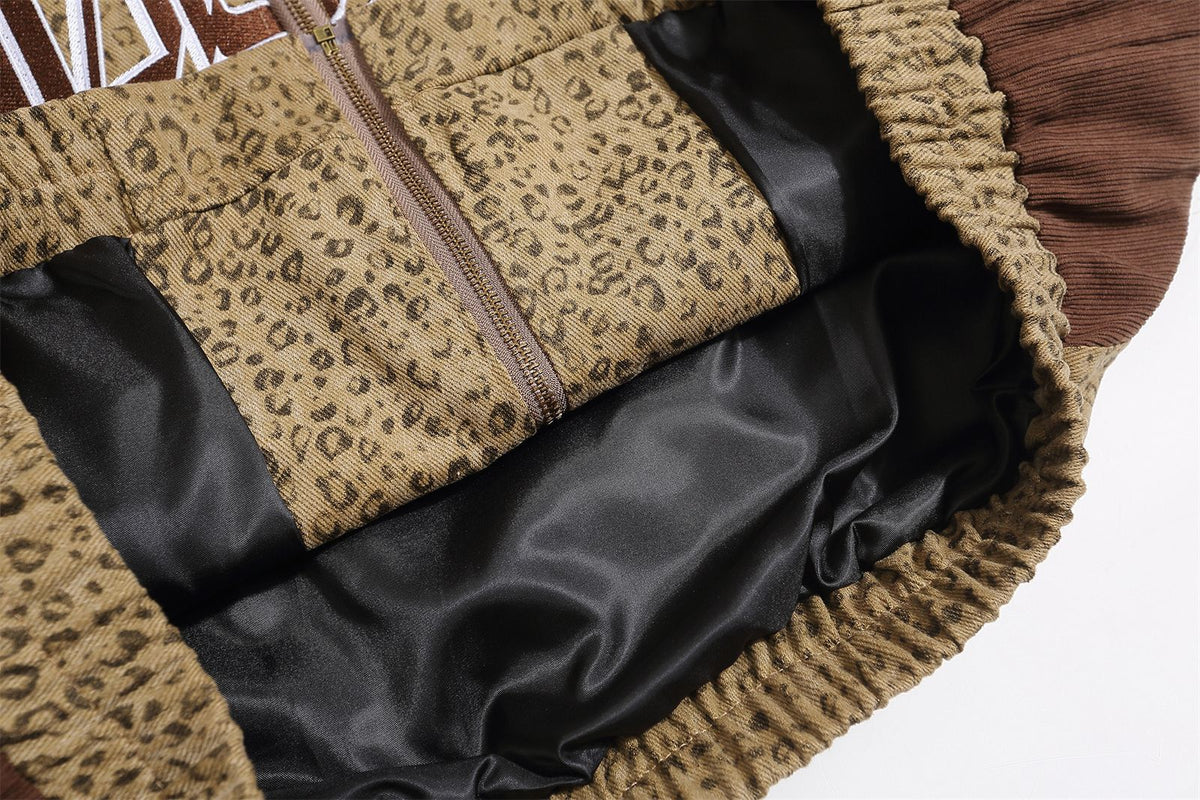 Retro contrast patchwork jacket