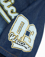 Retro denim short-sleeved shirt