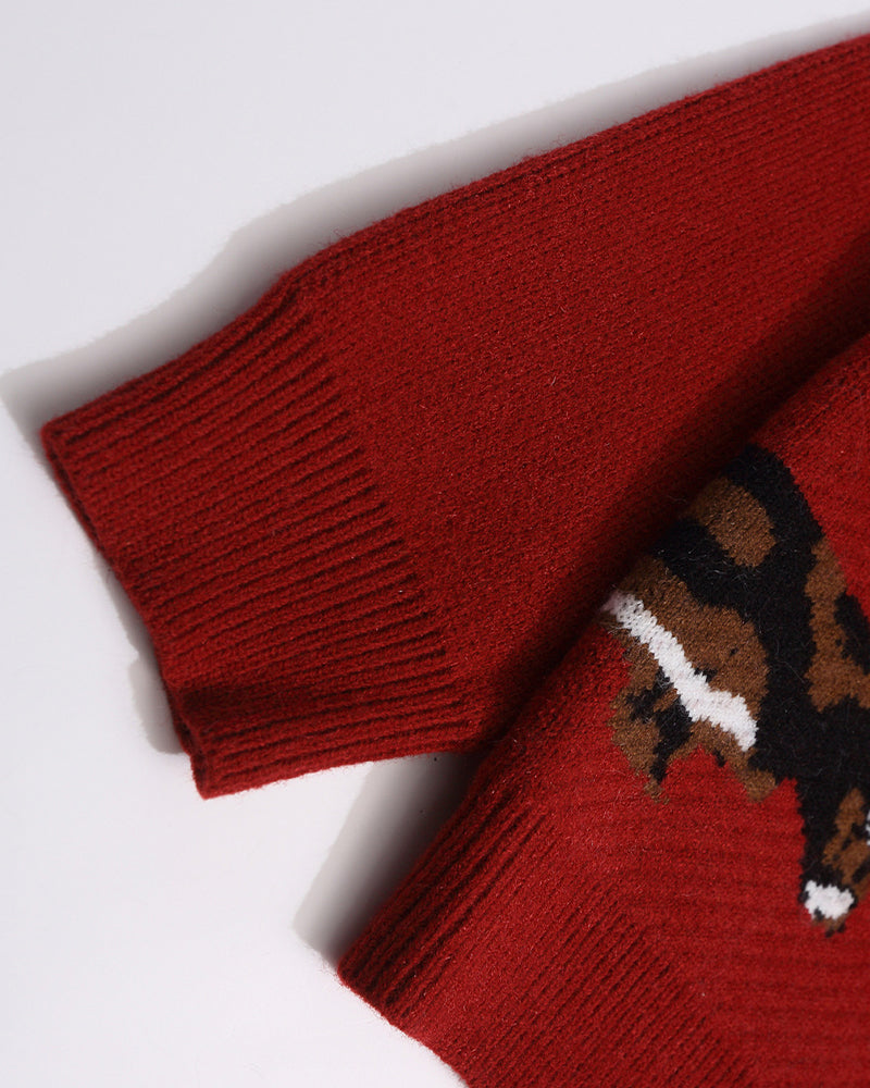 趣味卡通小狗針織衫