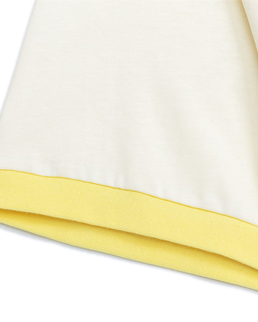 귀여운 컬러블록 프린트 반팔