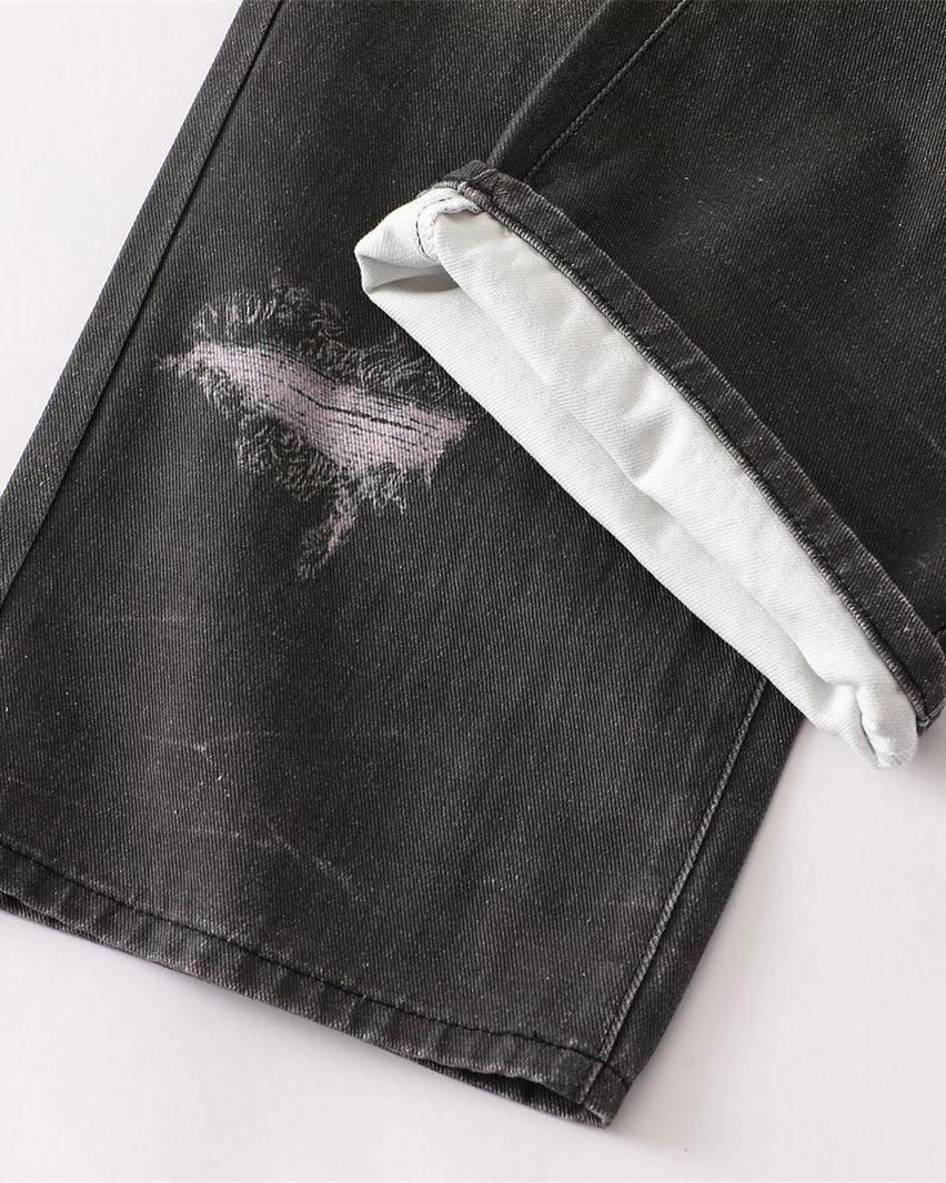 Designer straight jeans