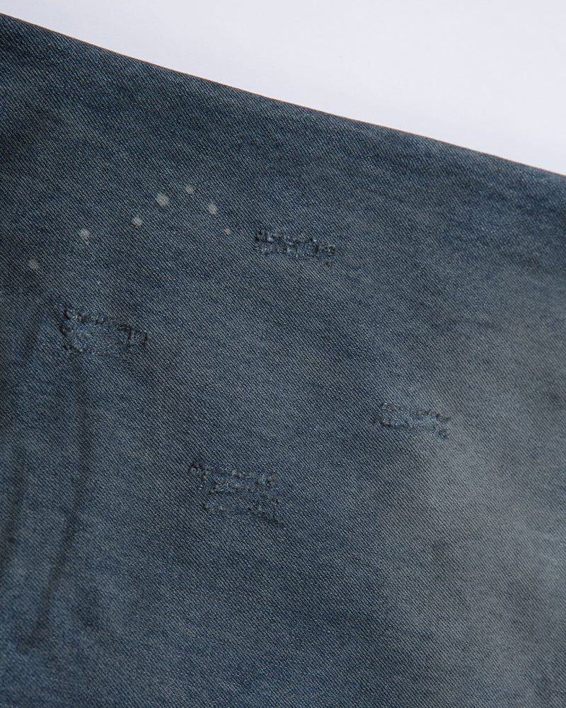 水洗破洞牛仔褲