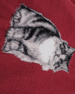 復古貓咪寬鬆毛衣