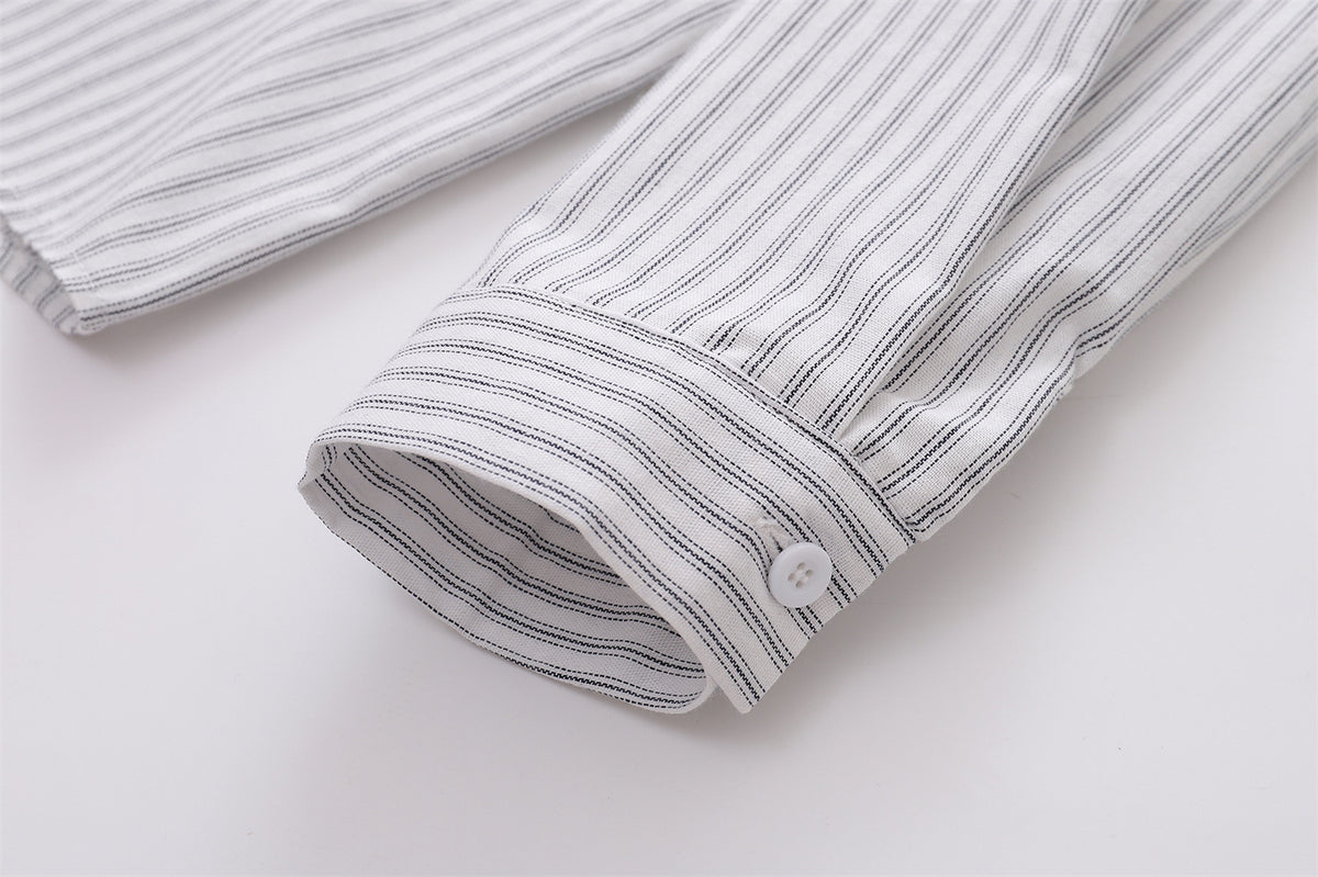 復古趣味斑點狗長袖襯衫