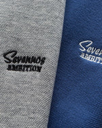 Stripe embroidered polo short sleeves