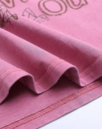 레터 프린트 컬러블록 반팔