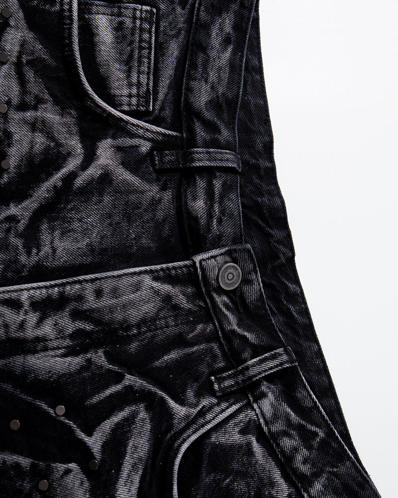 休閑個性牛仔長褲