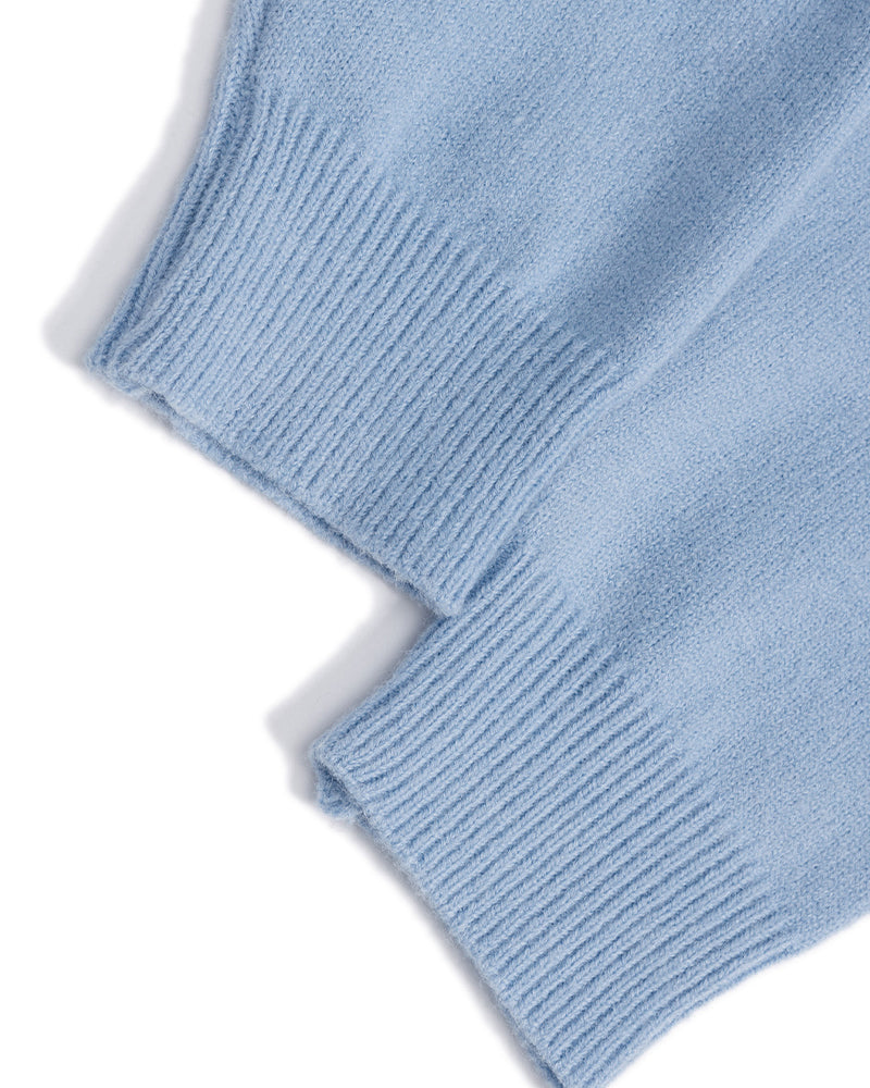 Contrast color mushroom sweater