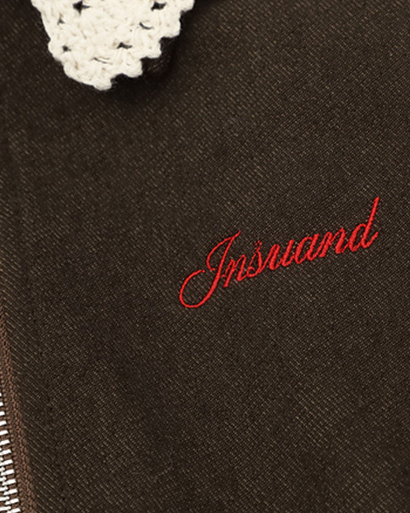 Retro-style knitted cotton coat (women's)