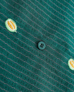 刺綉條紋短袖襯衫