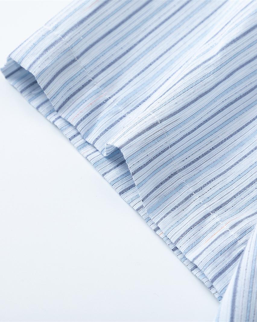 Striped short-sleeved shirt