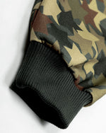 Camouflage hooded sweatshirt jacket