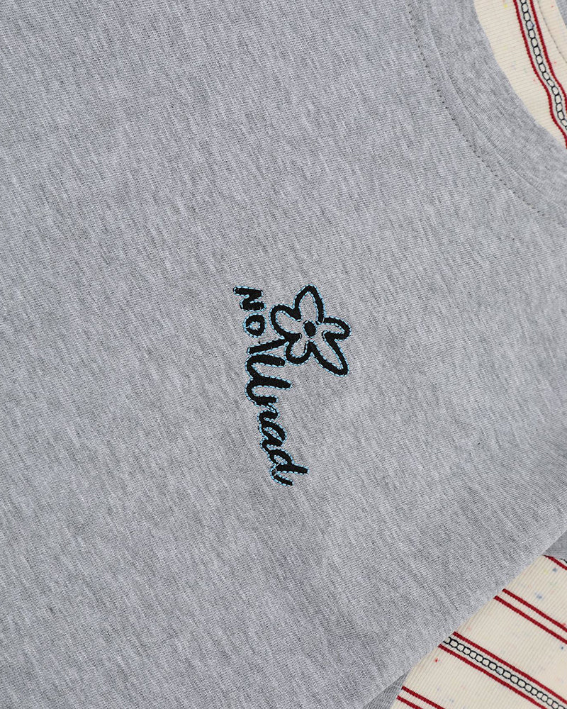 Striped short sleeves