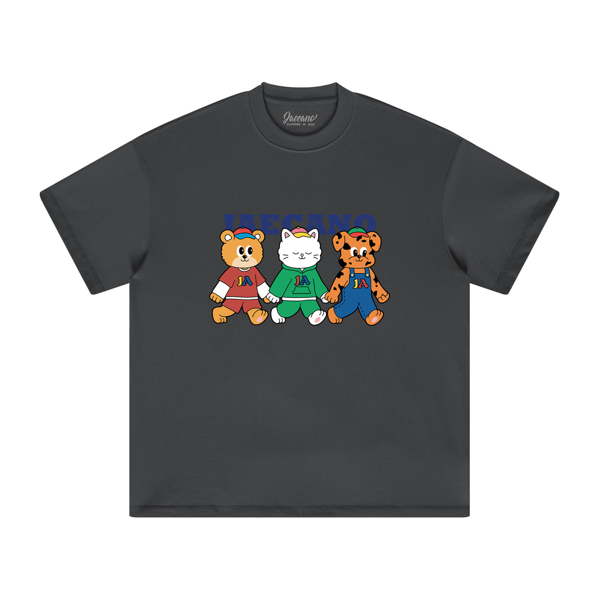 Retro bear casual short sleeves