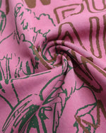 레터 프린트 컬러블록 반팔