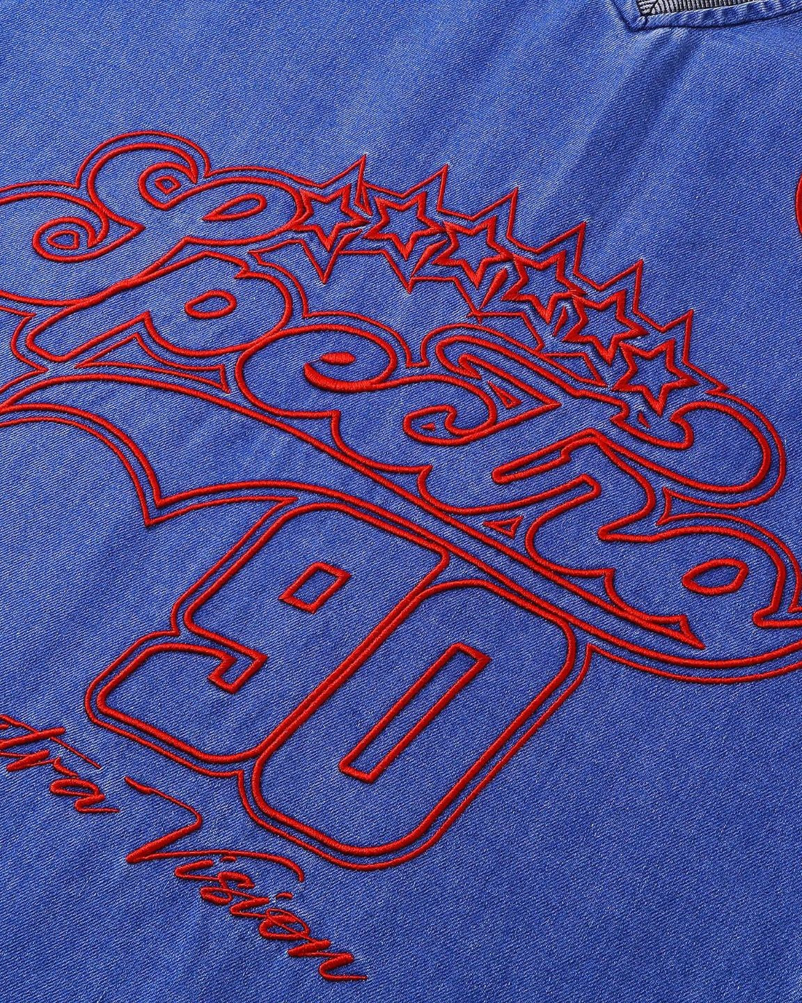 빈티지 워시드 자수 반팔