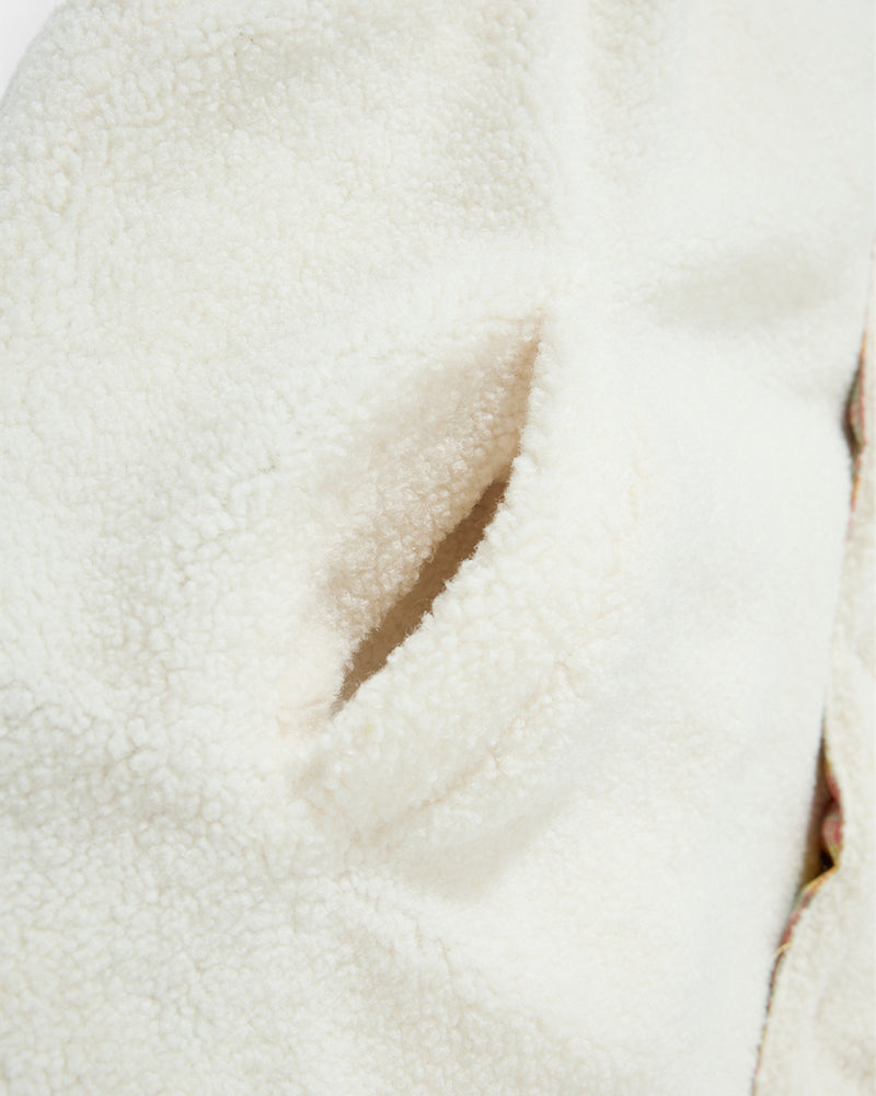 레트로 스타일 자수 레터링 두꺼운 조끼 (양면)