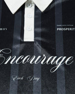 레트로 대비 스트라이프 반소매