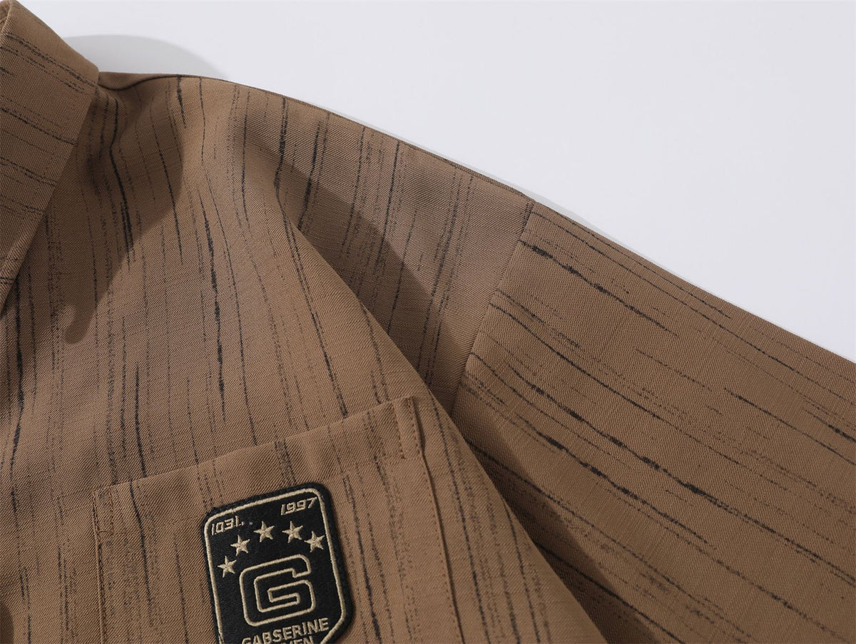 Vintage Striped Short Sleeve Shirt