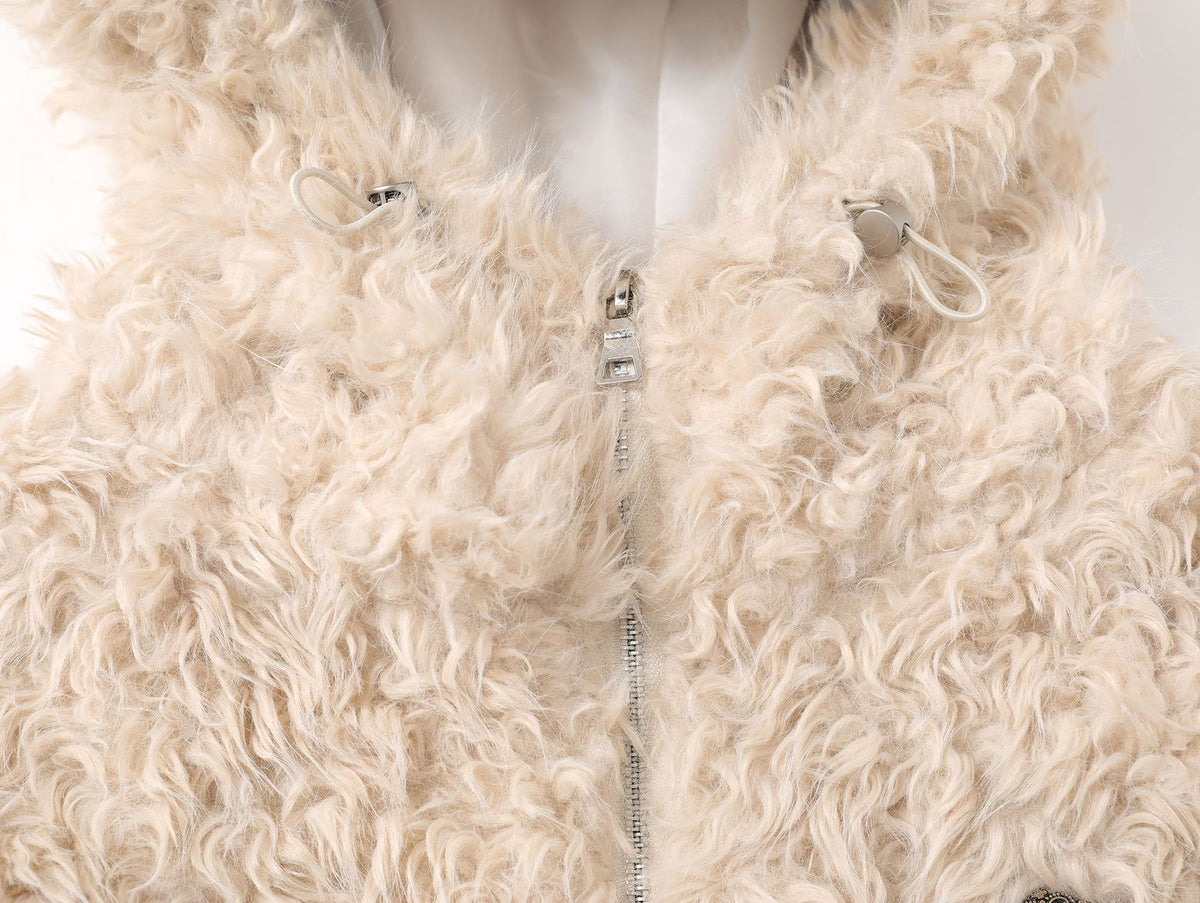 Retro lamb wool cotton jacket