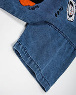 Retro contrast short-sleeved shirt