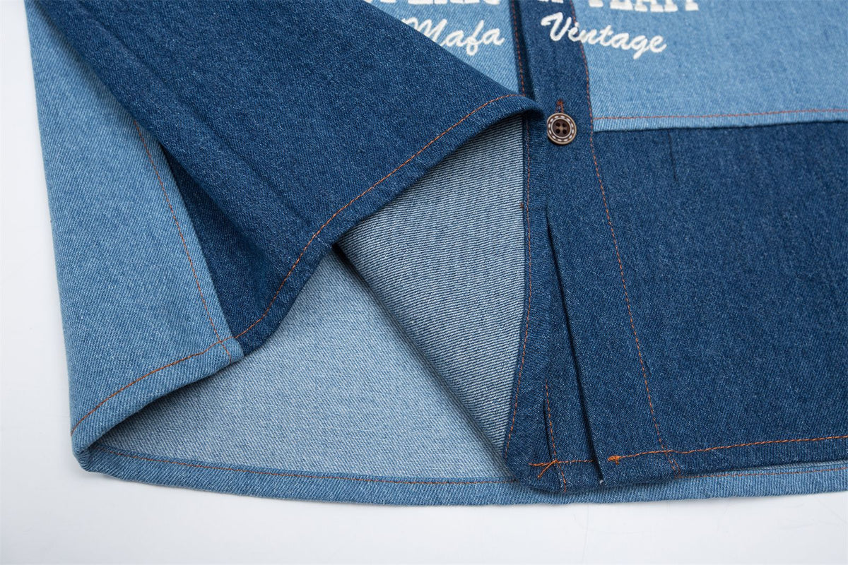 vintage denim long sleeve shirt