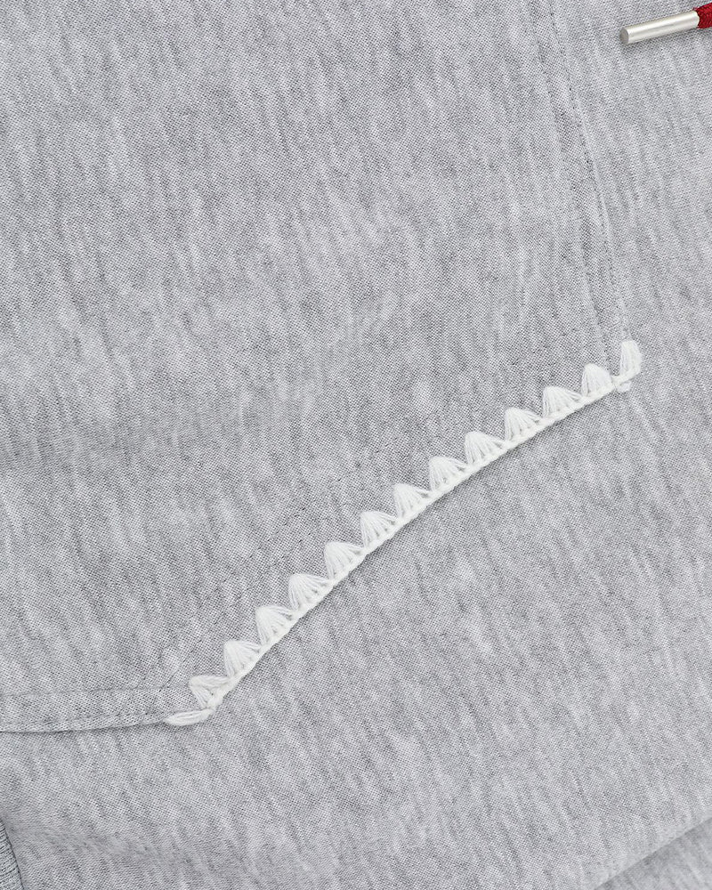 復古印花連帽衛衣