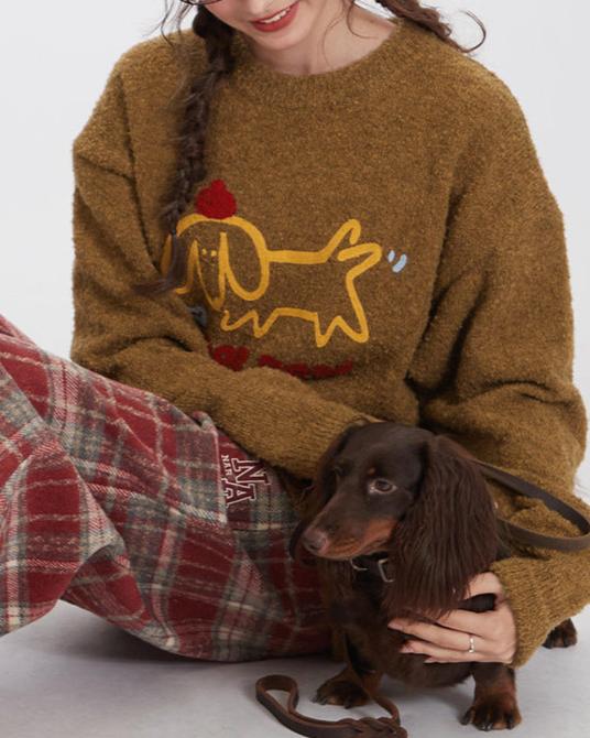 puppy knitted sweater