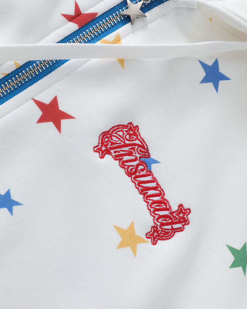 Colorful star hooded jacket