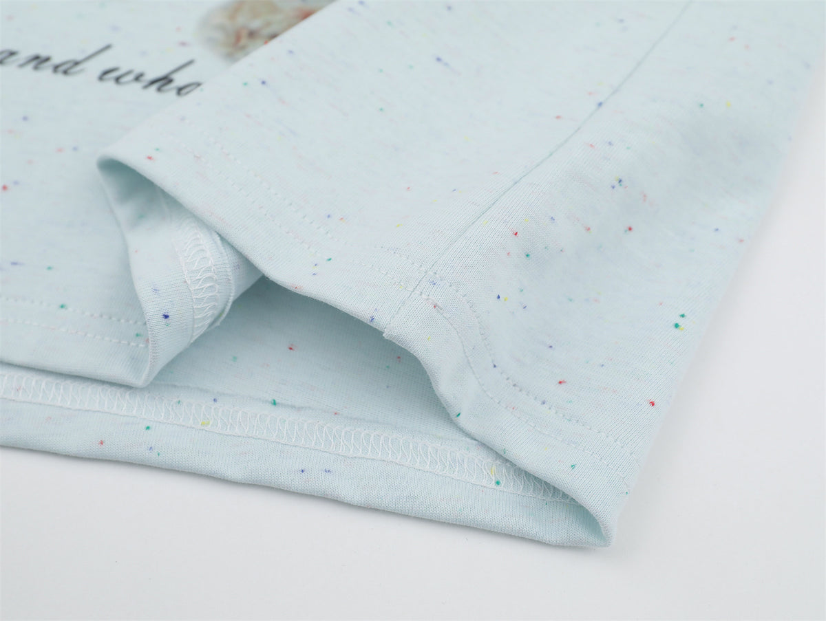 레트로 귀여운 강아지 반팔