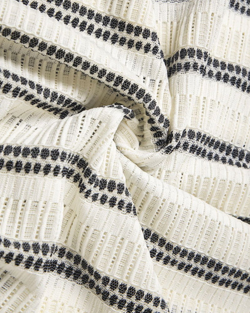 Striped Tie Short Sleeve Shirt