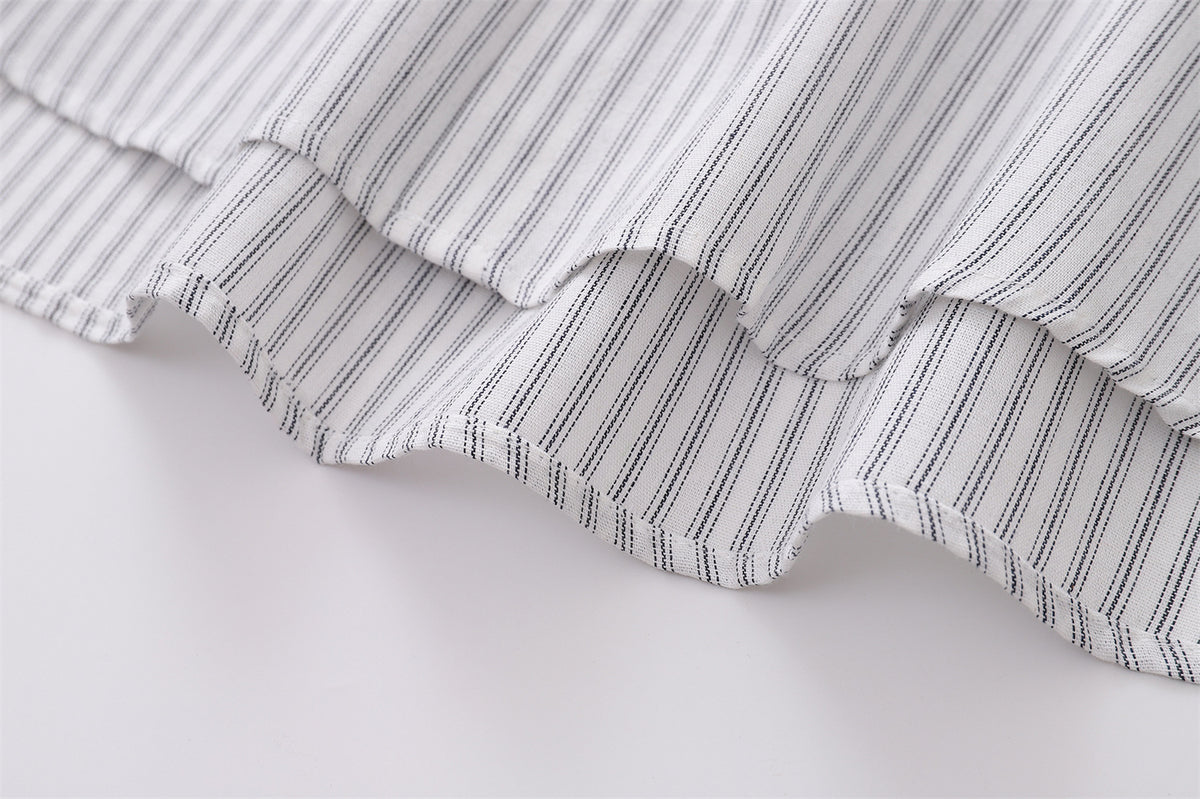 復古趣味斑點狗長袖襯衫