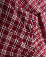 Gradient plaid short-sleeved shirt