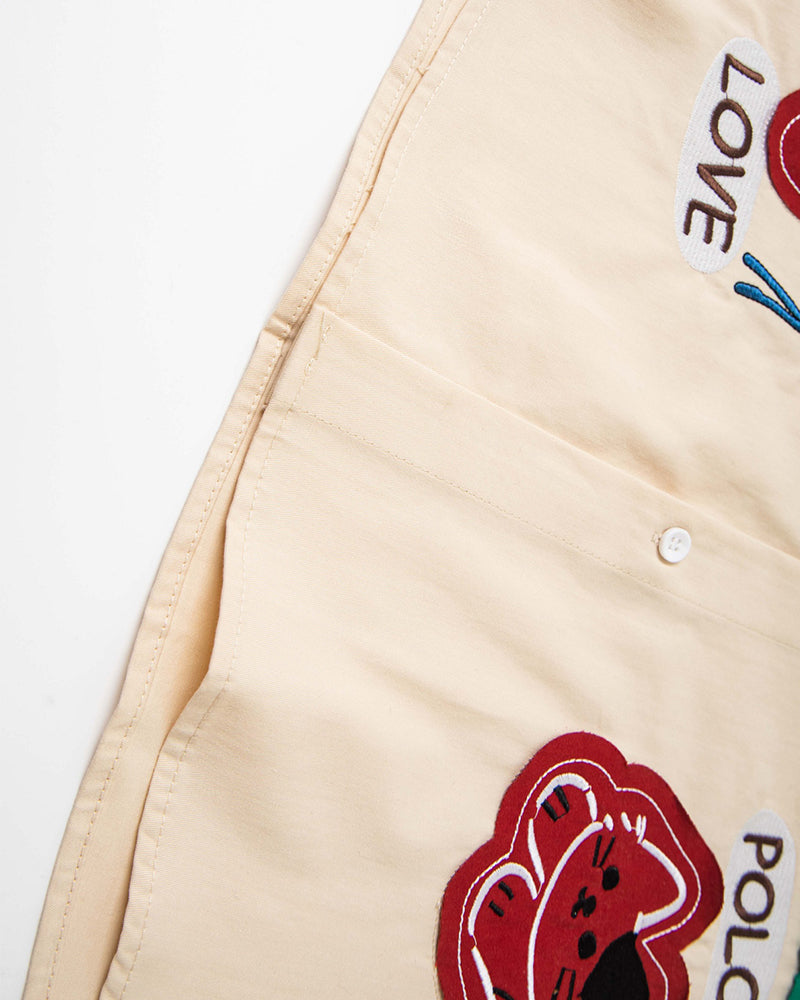 Fun color-block long-sleeved shirt