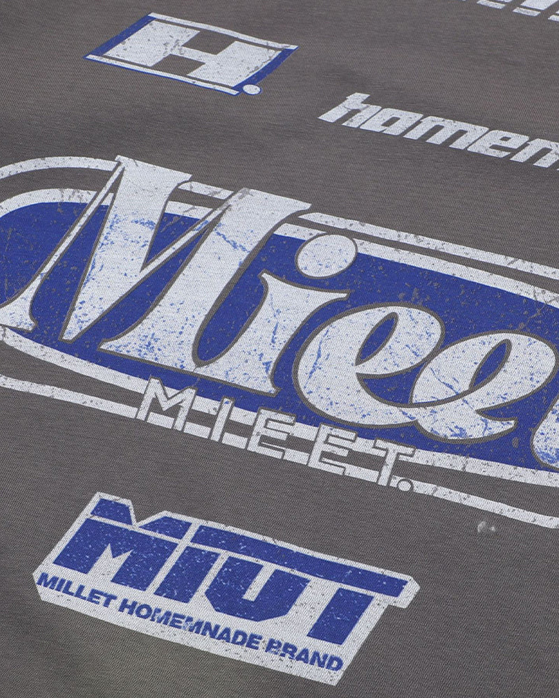 레트로 프린트 라운드넥 반팔