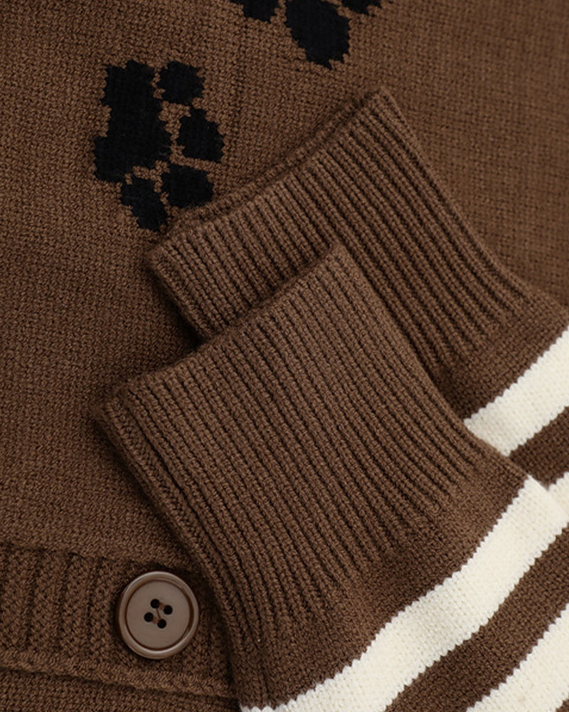 Color-blocked striped puppy sweater